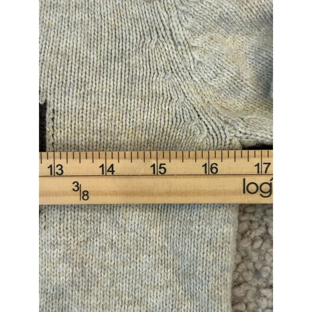 Gap Kids Buffalo Graphic Crewneck Sweater Oatmeal Knit Youth XL (12)